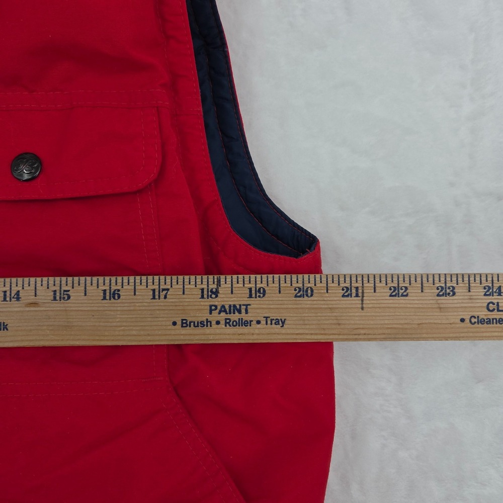 VTG Eddie Bauer Down Vest Men's Med Red Goose Down Puffer USA Made 80s 90s - Picture 6 of 9